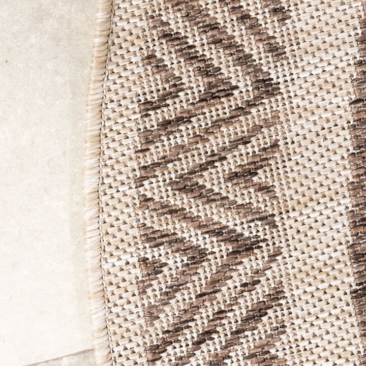 Rond jute buitenkleed - Nusa Medallion Bruin/Beige  - 3