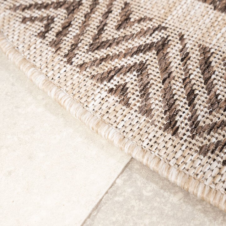 Rond jute buitenkleed - Nusa Medallion Bruin/Beige  - 4