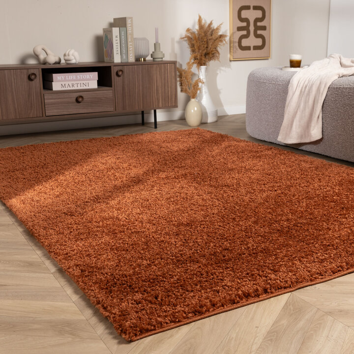 Hoogpolig vloerkleed - Wish Terracotta