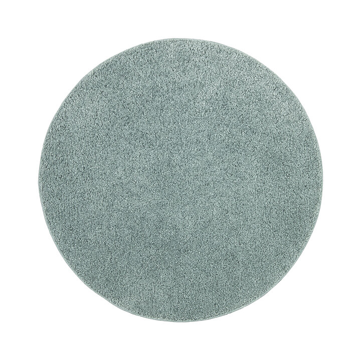 Rond Hoogpolig vloerkleed - Wish Blauw/Groen - 1