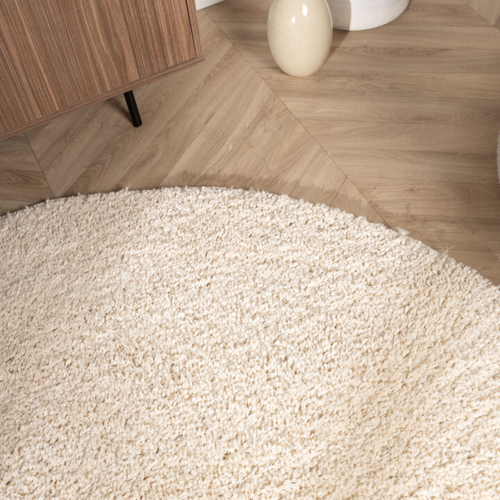 Rond Hoogpolig vloerkleed - Wish Creme - 2