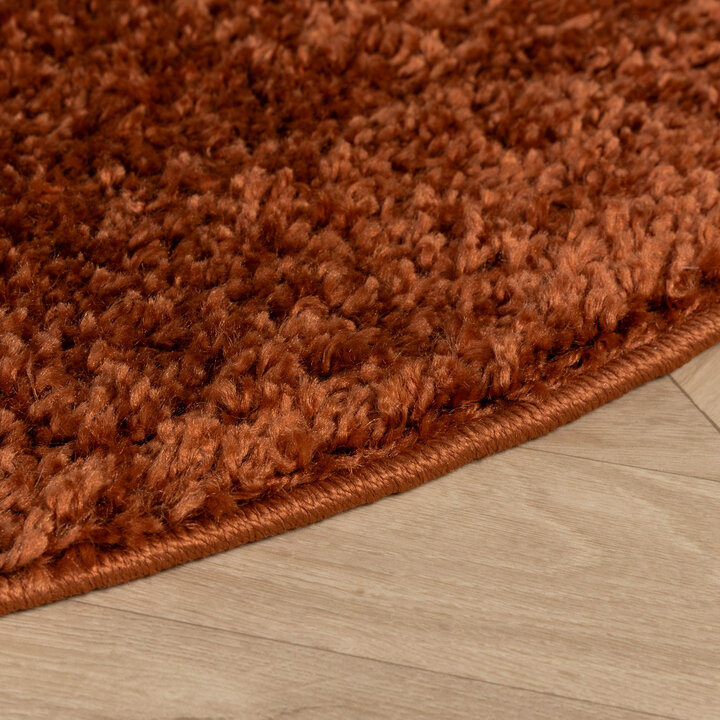 Rond Hoogpolig vloerkleed - Wish Terracotta - 5