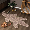 Wasbaar kindervloerkleed - Raf Croco Bruin  - thumbnail