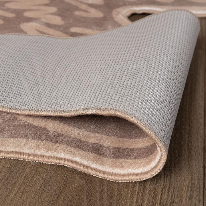 Wasbaar kindervloerkleed - Raf Croco Bruin  - 6