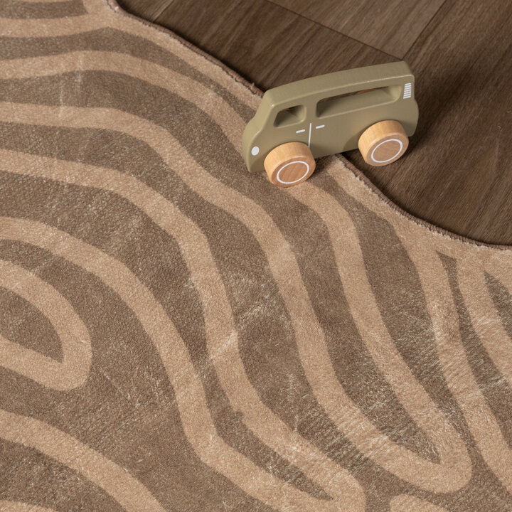 Wasbaar kindervloerkleed - Raf Tijger Taupe  - 2