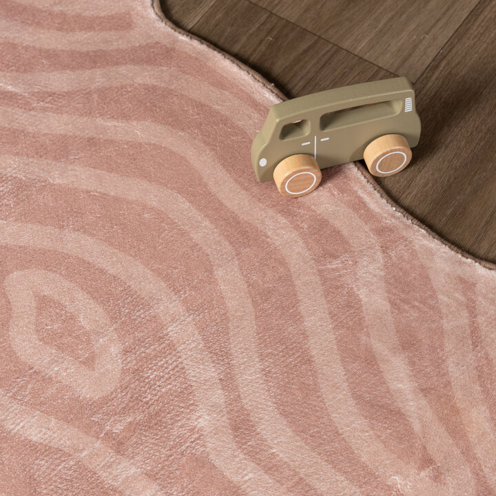 Wasbaar kindervloerkleed - Raf Tijger Roze  - 2