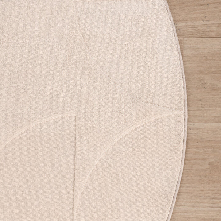 Rond Scandinavisch vloerkleed - Charm Circles Beige - 4