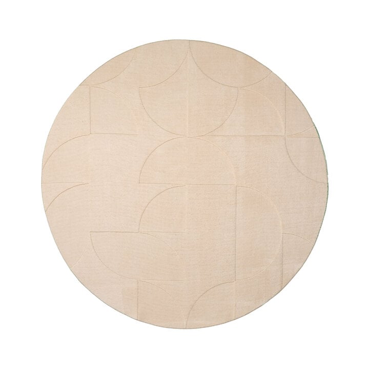 Rond Scandinavisch vloerkleed - Charm Circles Beige - 1