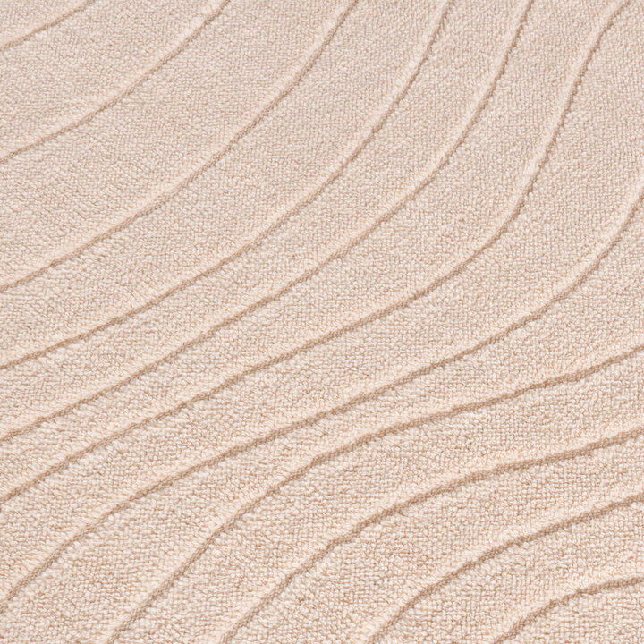 Rond Scandinavisch vloerkleed - Charm Waves Beige - 3
