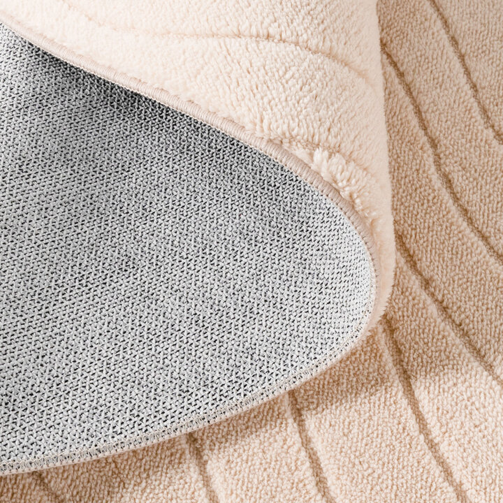 Rond Scandinavisch vloerkleed - Charm Waves Beige - 6