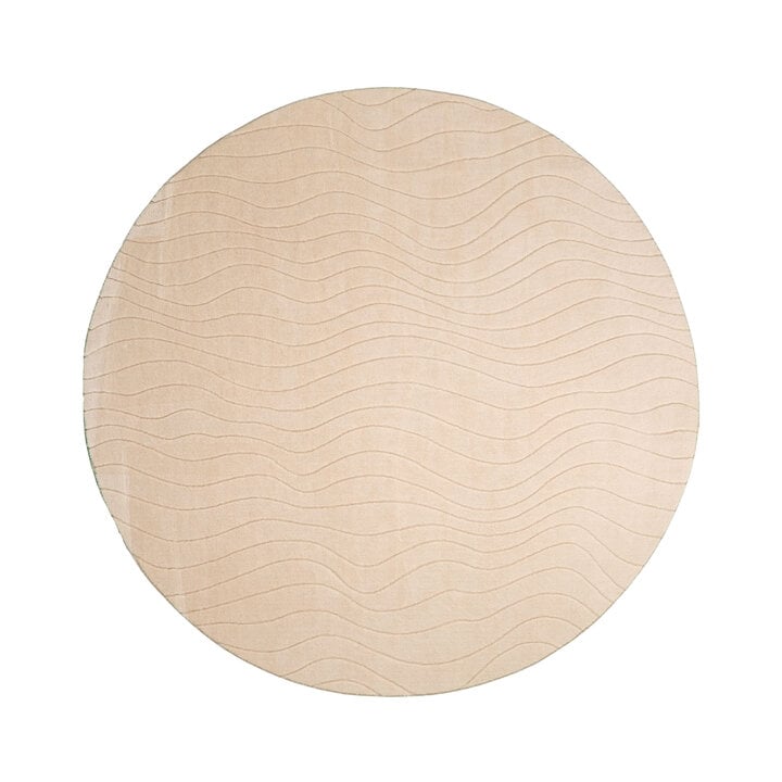Rond Scandinavisch vloerkleed - Charm Waves Beige - 1