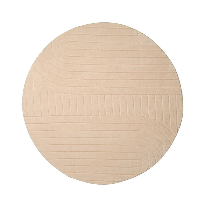 Rond Scandinavisch vloerkleed - Charm Arches Beige - 1