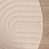 Rond Scandinavisch vloerkleed - Charm Curves Beige - thumbnail 4