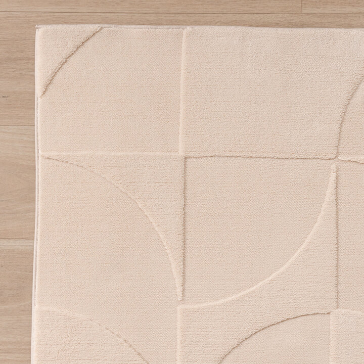 Scandinavisch vloerkleed - Charm Circles Beige - 4