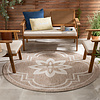 Rond buitenkleed - Isla Medaillon Beige/Wit - thumbnail