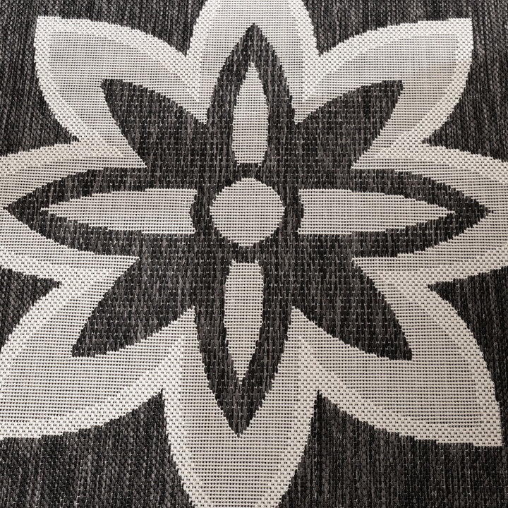 Rond buitenkleed - Isla Medaillon Zwart/Wit - 3
