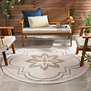 Rond buitenkleed - Isla Medaillon Wit/Beige - thumbnail