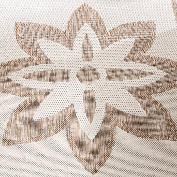 Rond buitenkleed - Isla Medaillon Wit/Beige - 3