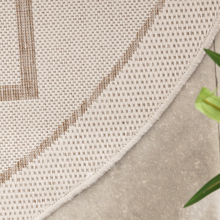 Rond buitenkleed - Isla Medaillon Wit/Beige - 4