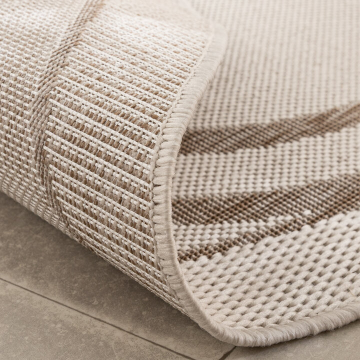 Rond buitenkleed - Isla Medaillon Wit/Beige - 6