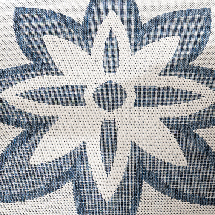 Rond buitenkleed - Isla Medaillon Wit/Blauw - 3