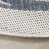 Rond buitenkleed - Isla Medaillon Wit/Blauw - thumbnail 5