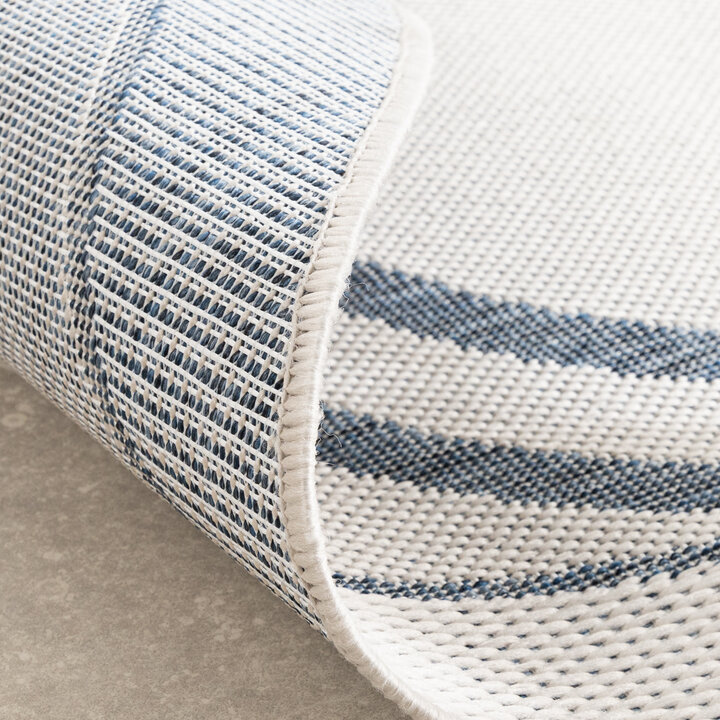 Rond buitenkleed - Isla Medaillon Wit/Blauw - 6