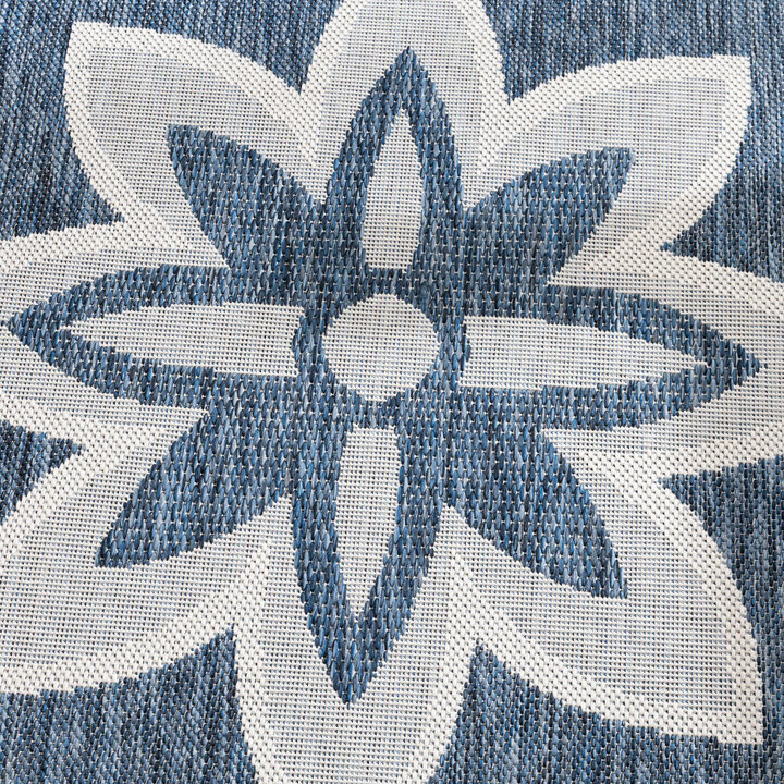Rond buitenkleed - Isla Medaillon Blauw/Wit - 3