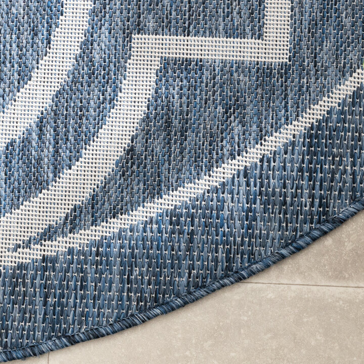 Rond buitenkleed - Isla Medaillon Blauw/Wit - 4