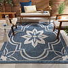 Buitenkleed - Isla Medaillon Blauw/Wit - thumbnail