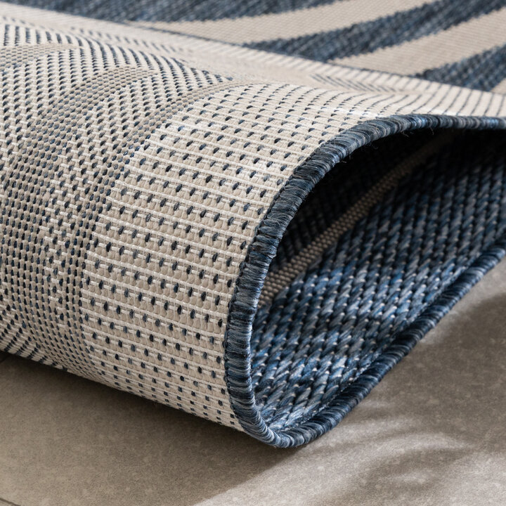 Buitenkleed - Isla Medaillon Blauw/Wit - 6