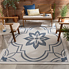 Buitenkleed - Isla Medaillon Wit/Blauw - thumbnail