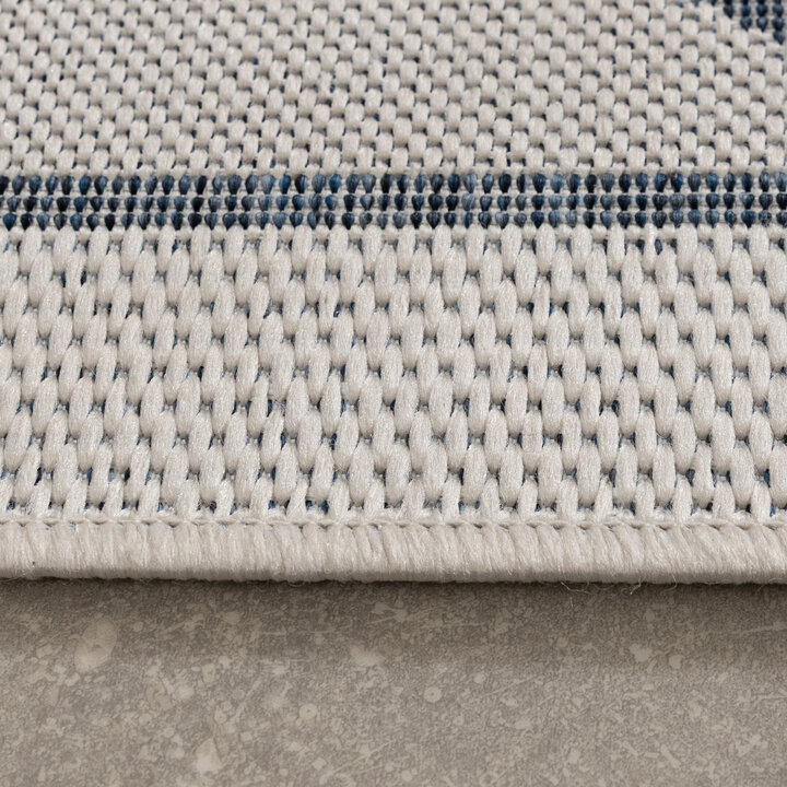 Buitenkleed - Isla Medaillon Wit/Blauw - 5