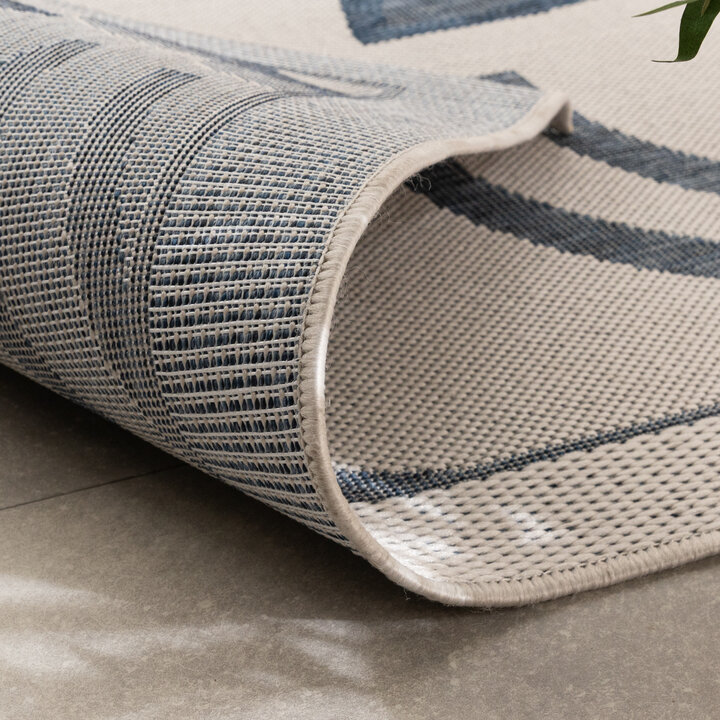 Buitenkleed - Isla Medaillon Wit/Blauw - 6