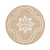 Rond buitenkleed - Isla Medaillon Beige/Wit - thumbnail 1