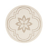 Rond buitenkleed - Isla Medaillon Wit/Beige - thumbnail 1