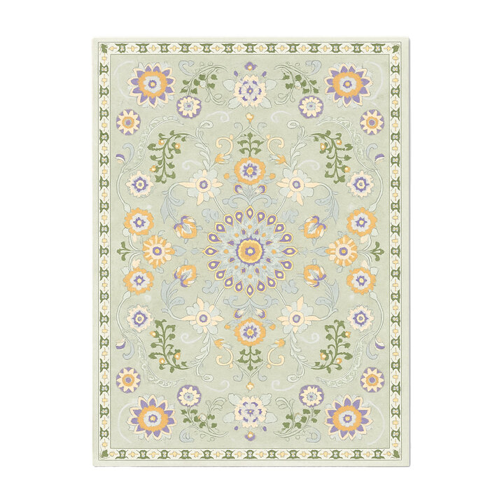 Vintage vloerkleed - Bibi Medaillon Mintgroen - 1