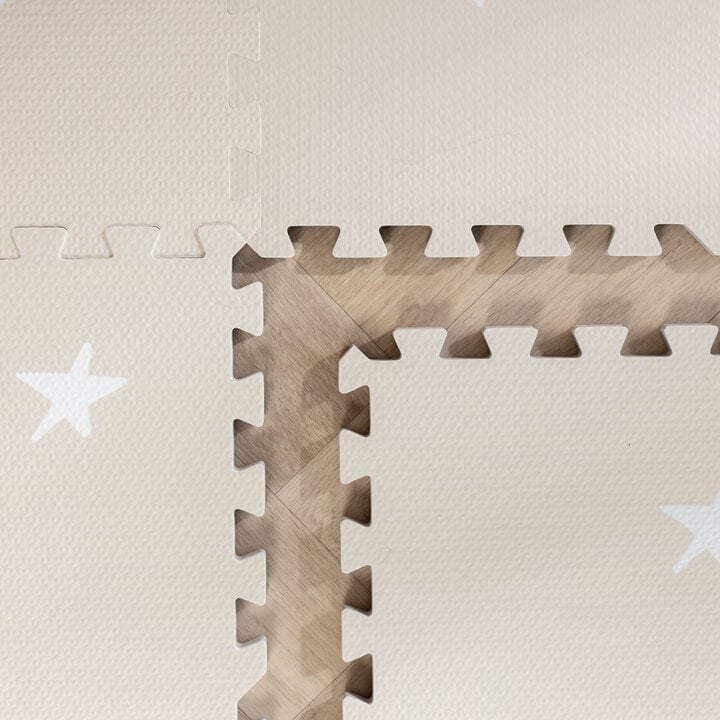 Foam puzzelmat - Alfie Stars Grijs/Beige - 4