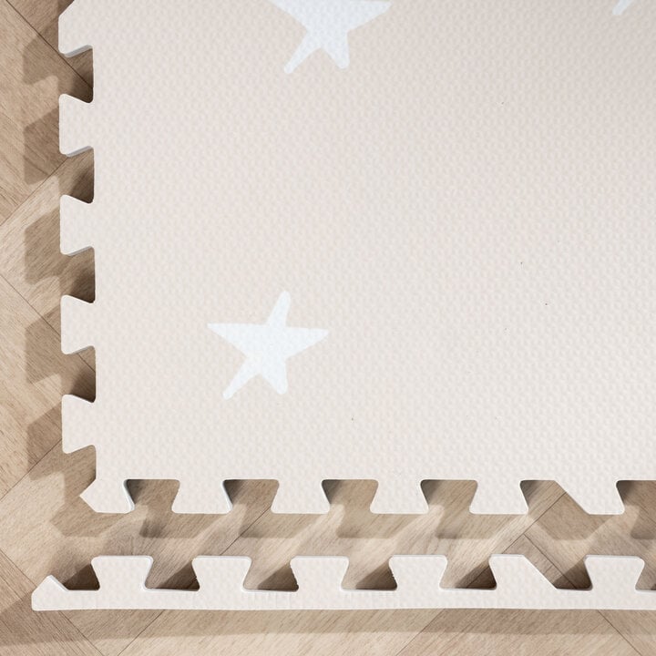 Foam puzzelmat - Alfie Stars Grijs/Beige - 6