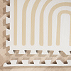 Foam Puzzelmat - Alfie Grid Beige - thumbnail 5