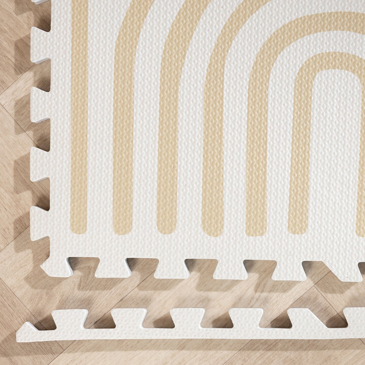 Foam Puzzelmat - Alfie Grid Beige - 5