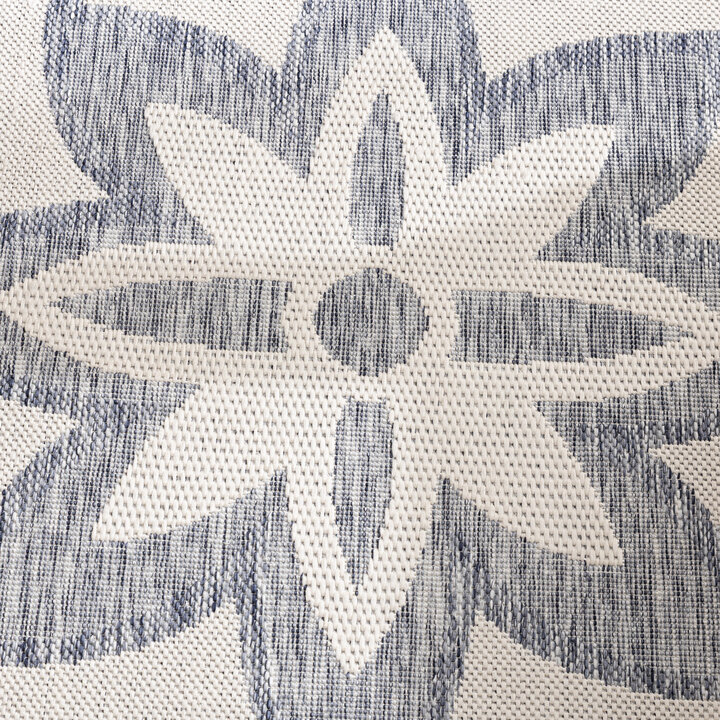 Rond buitenkleed - Isla Medaillon Wit/Lichtblauw - 3