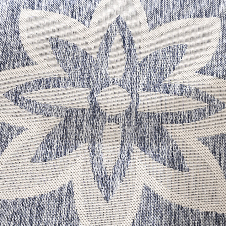 Rond buitenkleed - Isla Medaillon Lichtblauw/Wit - 3