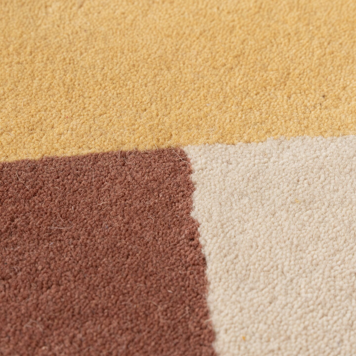 Wollen abstract vloerkleed - Jules Creme/Geel - 3