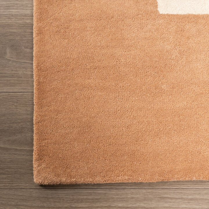 Wollen abstract vloerkleed - Jules Creme/Terra - 4