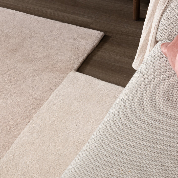 Wollen abstract vloerkleed - Jules Creme/Taupe - 2