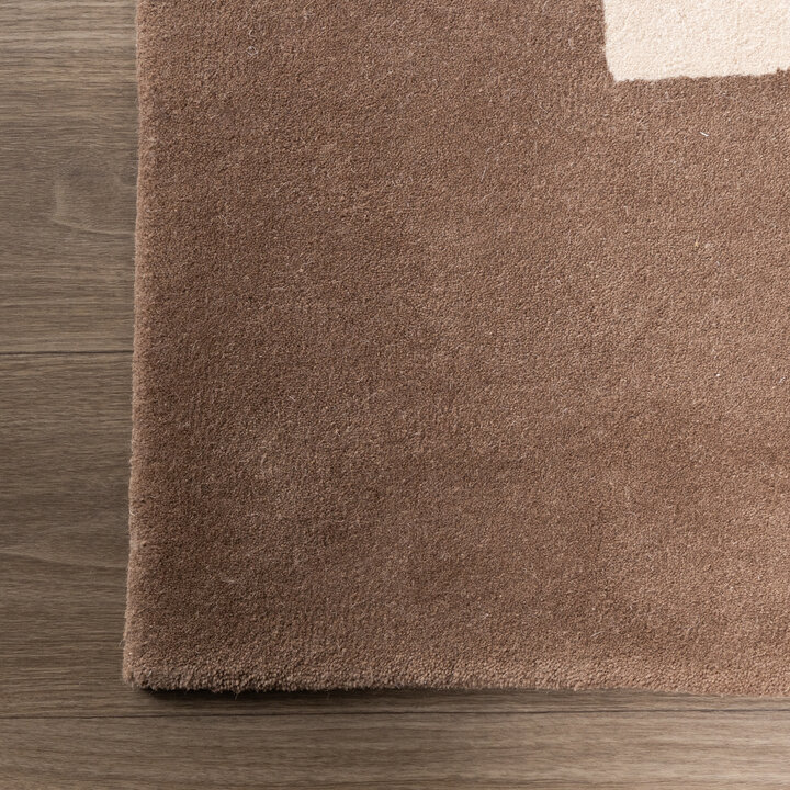 Wollen abstract vloerkleed - Jules Creme/Taupe - 4