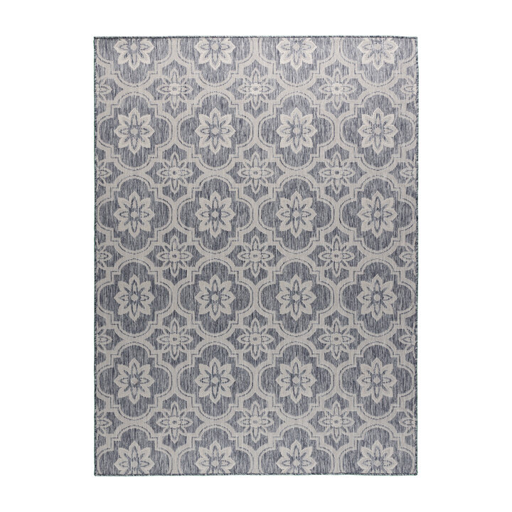 Buitenkleed - Rio Flower Blauw - 1