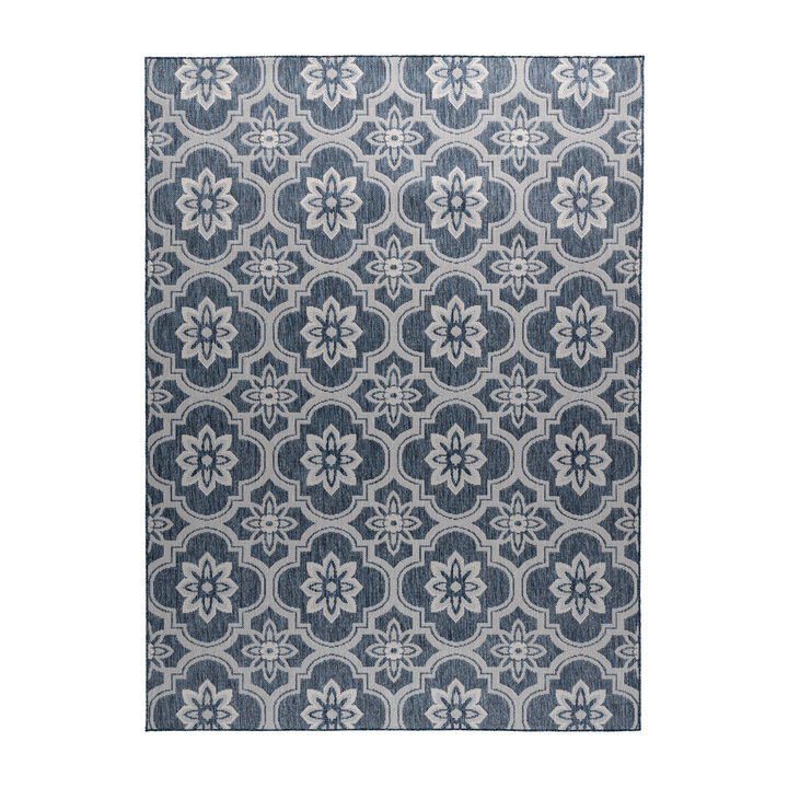 Buitenkleed - Rio Flower Donkerblauw - 1