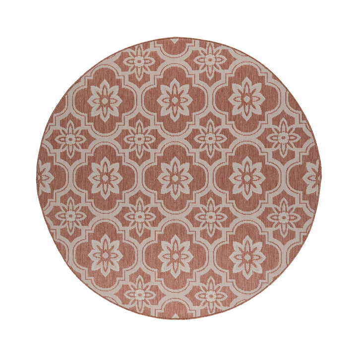 Rond buitenkleed - Rio Flower Roze - 1